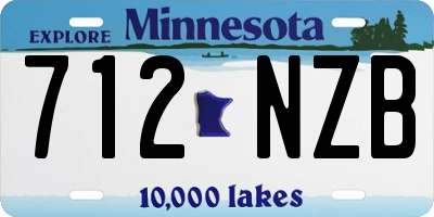 MN license plate 712NZB