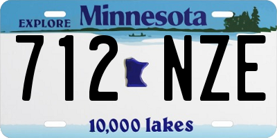 MN license plate 712NZE