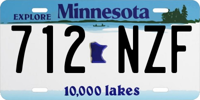 MN license plate 712NZF