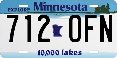 MN license plate 712OFN