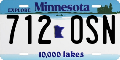 MN license plate 712OSN
