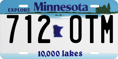 MN license plate 712OTM