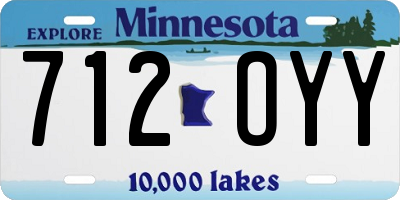 MN license plate 712OYY