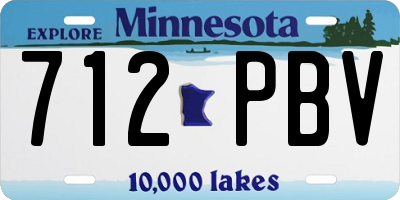 MN license plate 712PBV
