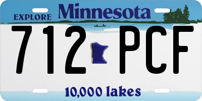 MN license plate 712PCF