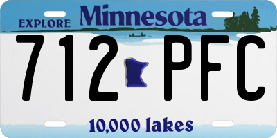 MN license plate 712PFC
