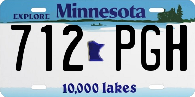 MN license plate 712PGH