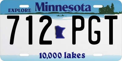 MN license plate 712PGT