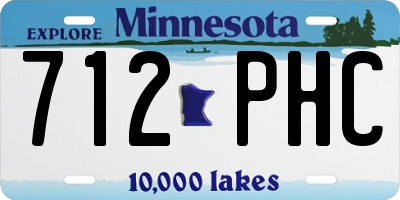 MN license plate 712PHC