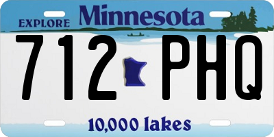 MN license plate 712PHQ