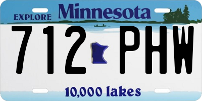MN license plate 712PHW
