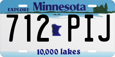 MN license plate 712PIJ