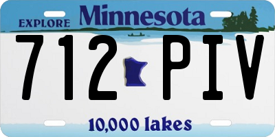MN license plate 712PIV