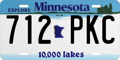 MN license plate 712PKC