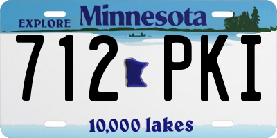 MN license plate 712PKI