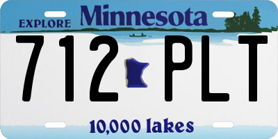 MN license plate 712PLT