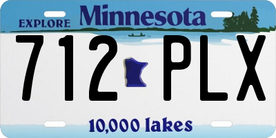 MN license plate 712PLX