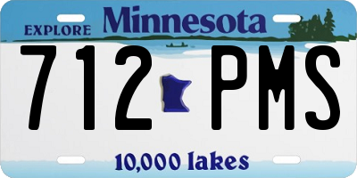 MN license plate 712PMS