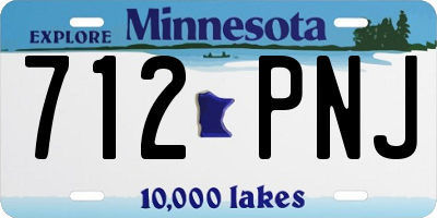 MN license plate 712PNJ