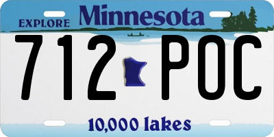 MN license plate 712POC