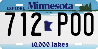 MN license plate 712POO