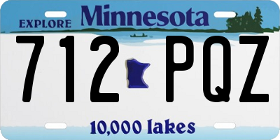 MN license plate 712PQZ