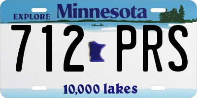 MN license plate 712PRS