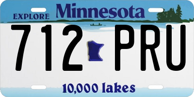 MN license plate 712PRU