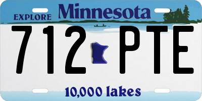 MN license plate 712PTE