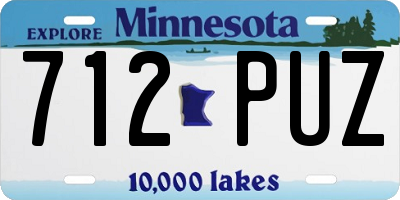 MN license plate 712PUZ