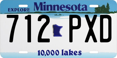 MN license plate 712PXD