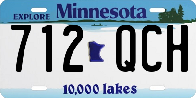 MN license plate 712QCH