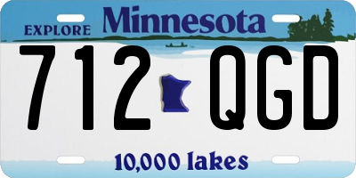 MN license plate 712QGD
