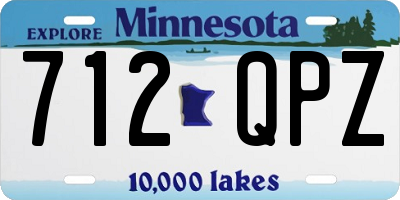 MN license plate 712QPZ