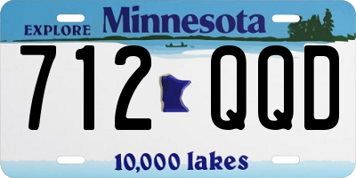 MN license plate 712QQD
