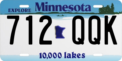 MN license plate 712QQK
