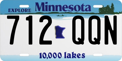 MN license plate 712QQN