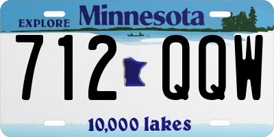 MN license plate 712QQW