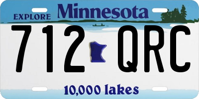 MN license plate 712QRC