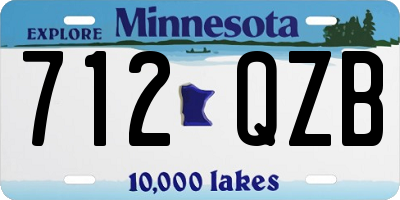 MN license plate 712QZB