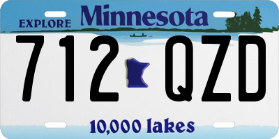 MN license plate 712QZD
