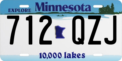 MN license plate 712QZJ