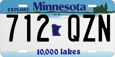 MN license plate 712QZN