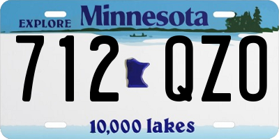 MN license plate 712QZO