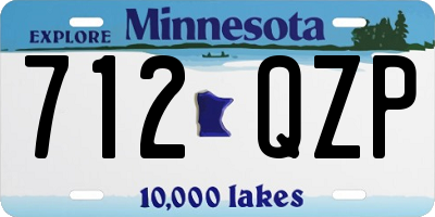 MN license plate 712QZP