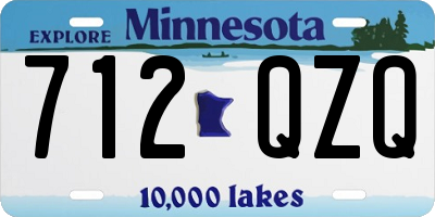 MN license plate 712QZQ