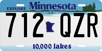 MN license plate 712QZR