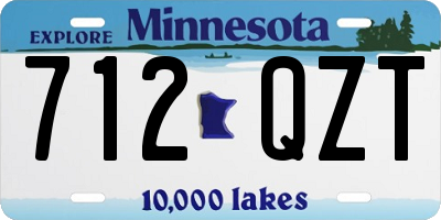 MN license plate 712QZT