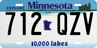 MN license plate 712QZV