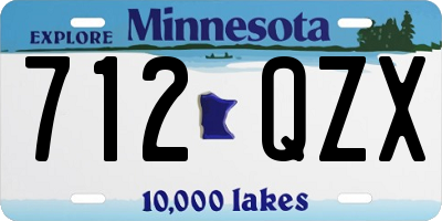 MN license plate 712QZX
